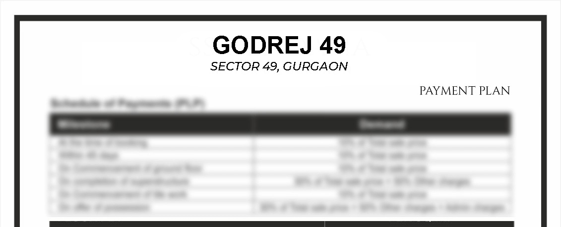 Godrej 49 Gurgaon floor plan